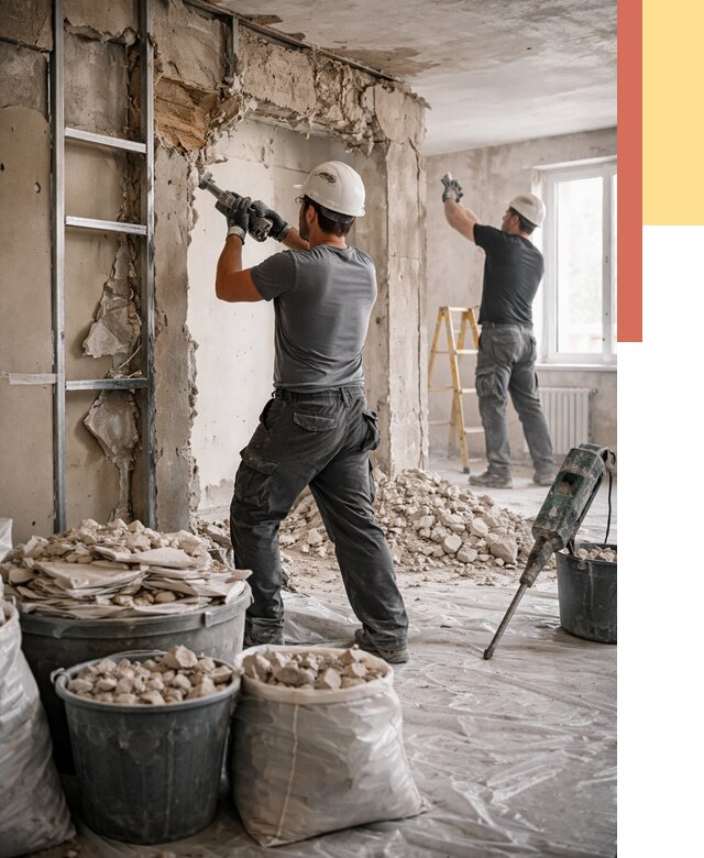 Демонтажные работы в прохладном от 2925 руб. — услуги и цена под ключ | ОТДЕЛОЧНИК-Прх