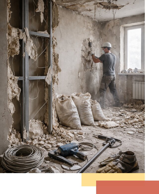 Профессиональный демонтаж зданий и конструкций в прохладном