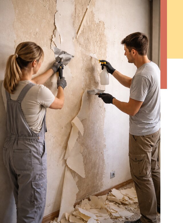 Снятие старых обоев в прохладном от 5687 руб. под ключ недорого | ОТДЕЛОЧНИК-Прх