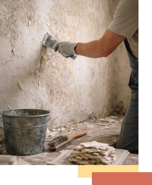 Удаление старой краски со стен в прохладном качественно и быстро