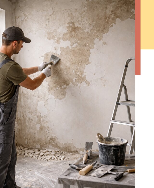 Снятие старой шпаклевки в прохладном от 2004 руб. — быстро и недорого | ОТДЕЛОЧНИК-Прх