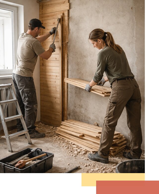 Демонтаж вагонки со стен в прохладном — профессиональный демонтаж