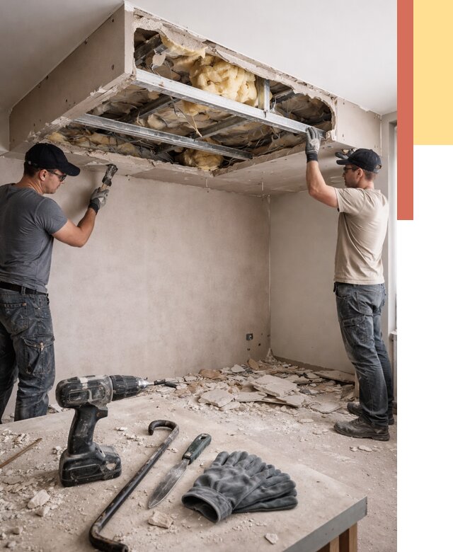 Демонтаж короба из гипсокартона в прохладном от 1647 руб. — быстро и недорого | ОТДЕЛОЧНИК-Прх