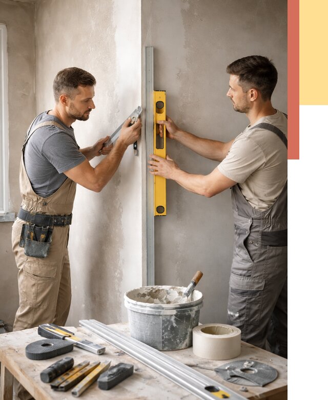 Выведение углов стен в прохладном от 2004 руб. быстро и недорого | ОТДЕЛОЧНИК-Прх