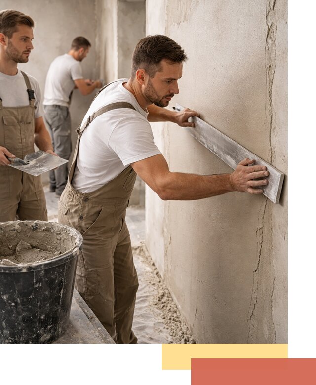 Штукатурка стен без маяков в прохладном быстро и качественно