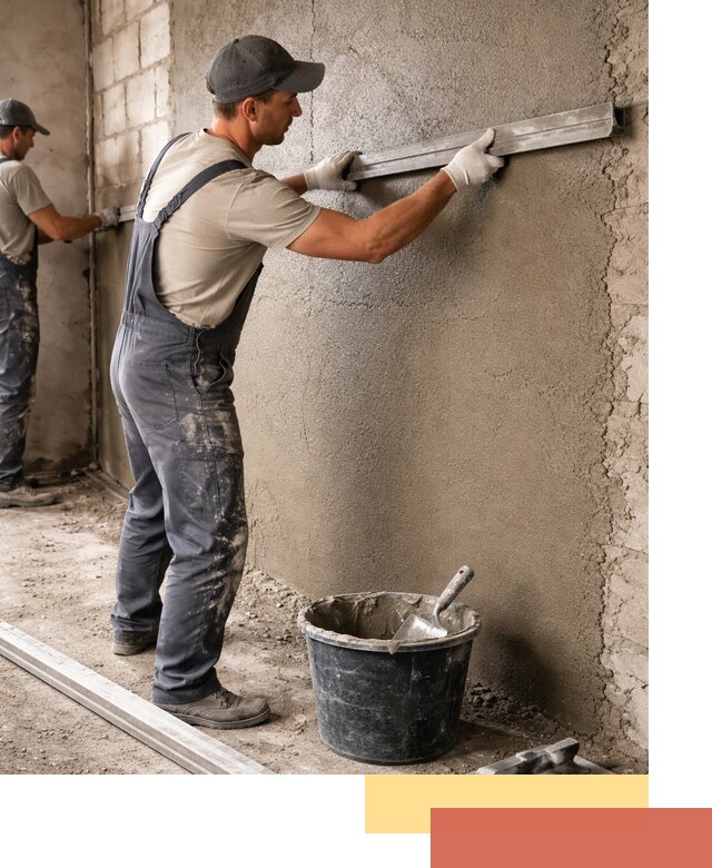 Штукатурка стен цементно-песчаная в прохладном профессионально