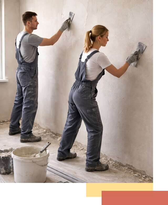 Штукатурка стен под обои в прохладном профессионально и быстро