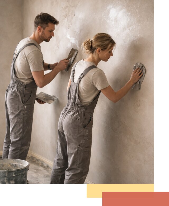 Венецианская штукатурка высокого качества в прохладном