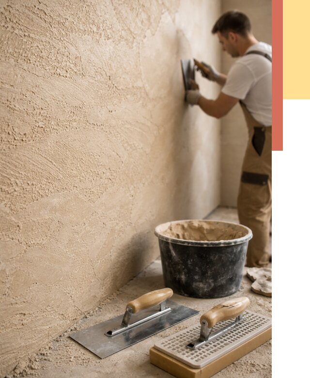 Декоративная штукатурка травертин в прохладном от 1950 руб/м2 — качественно и недорого | ОТДЕЛОЧНИК-Прх