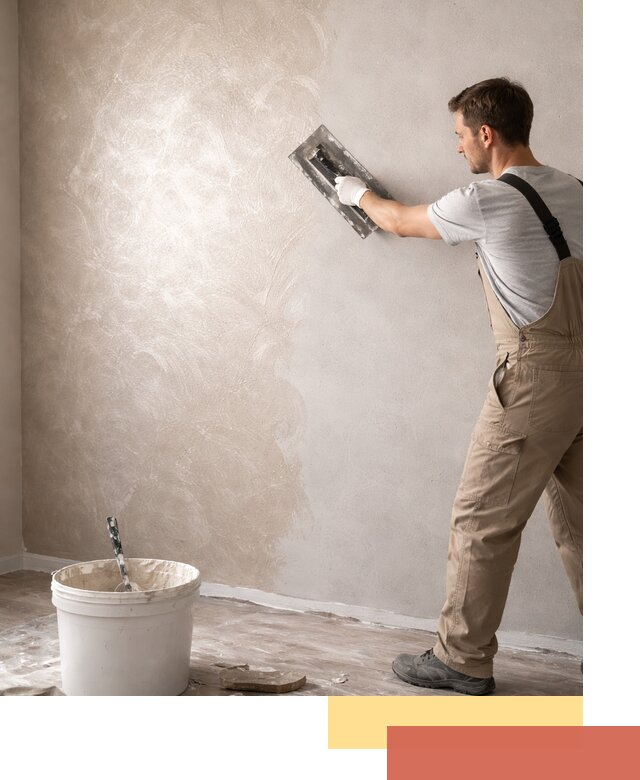 Декоративная штукатурка «Мокрый шелк» под ключ в прохладном