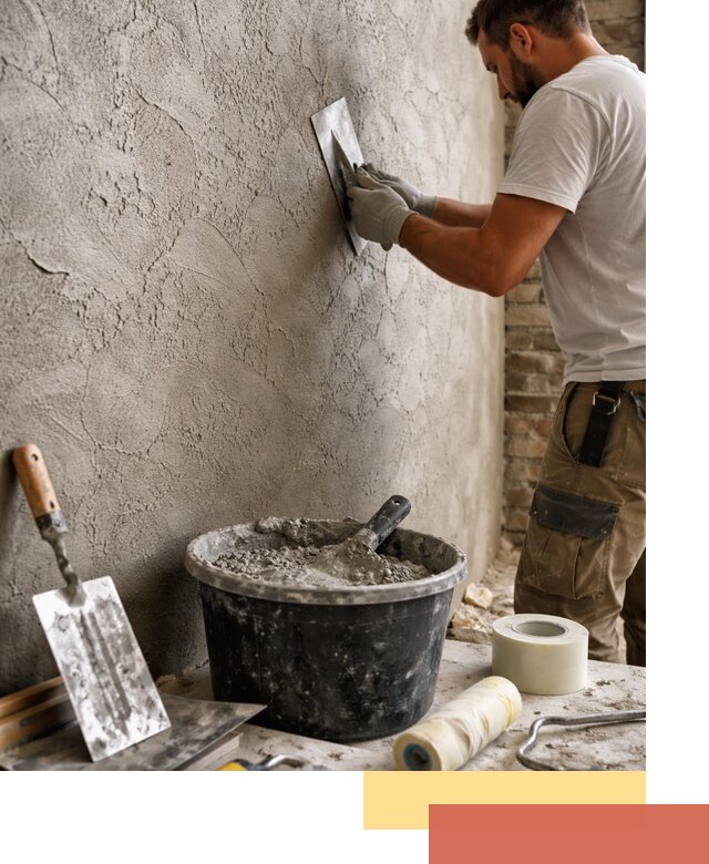 Декоративная штукатурка лофт в прохладном — отделка стен и потолков