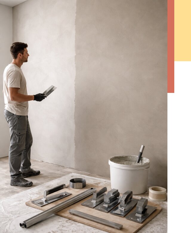 Нанесение микроцемента на стены в прохладном от 3467 руб./м2 под ключ | ОТДЕЛОЧНИК-Прх