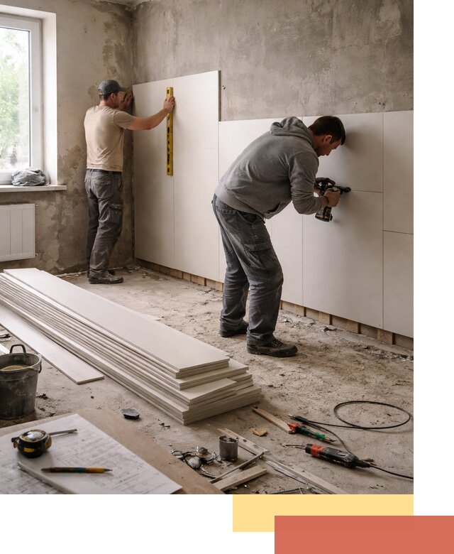 Монтаж ПВХ панелей на стены в прохладном качественно и быстро