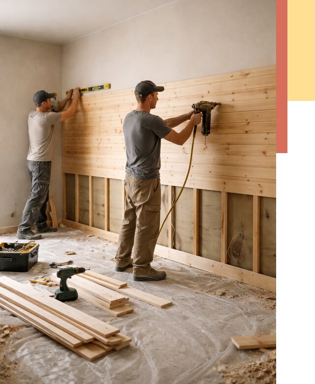 Монтаж деревянной вагонки на стены в прохладном от 8125 руб. | Услуги монтажа вагонки | ОТДЕЛОЧНИК-Прх