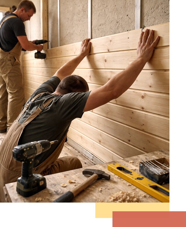 Монтаж деревянной вагонки на стены в прохладном быстро и качественно