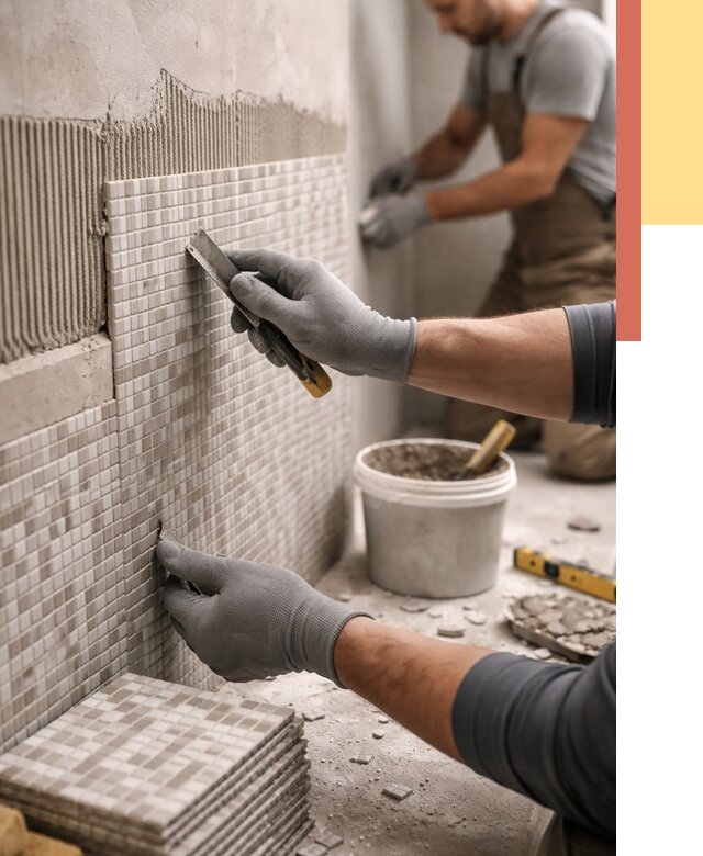 Облицовка стен мозаикой в прохладном от 3467 руб/м2 — укладка мозаики на стены | ОТДЕЛОЧНИК-Прх