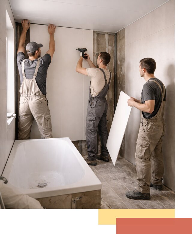 Отделка ванной панели ПВХ профессионально в прохладном