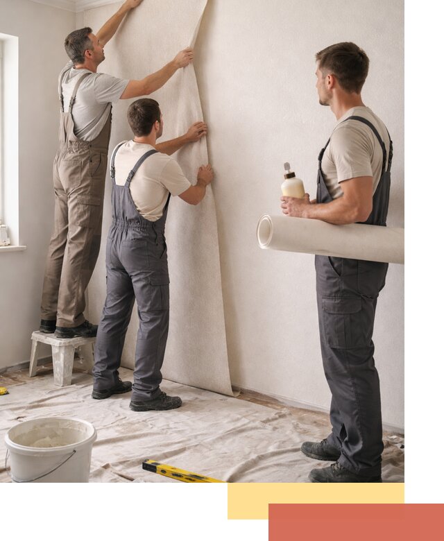 Оклейка стен обоями в прохладном — качественно и профессионально