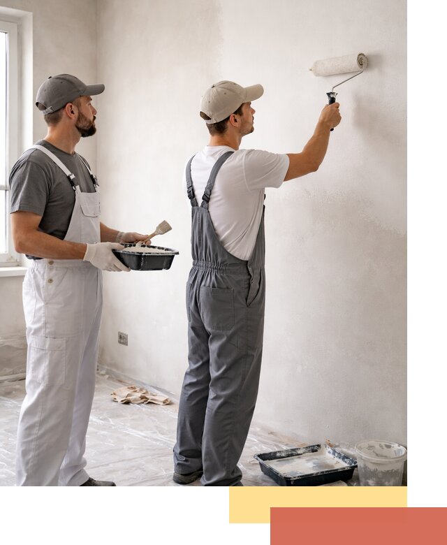 Покраска стен водоэмульсионной краской в прохладном