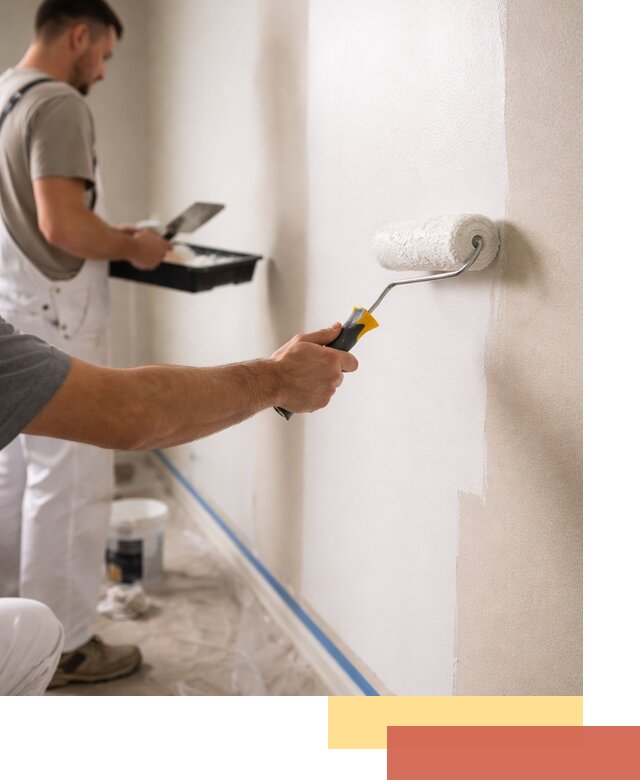 Покраска стен акриловой краской профессионально в прохладном