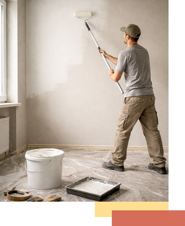 Покраска стен латексной краской в прохладном качественно и быстро