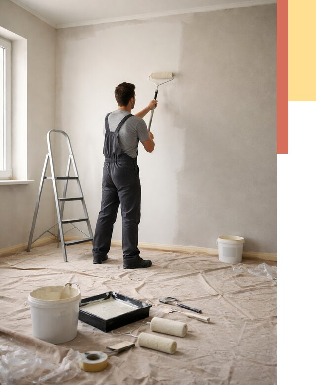 Покраска стен моющейся краской в прохладном от 379 руб./м² — быстро и недорого | ОТДЕЛОЧНИК-Прх