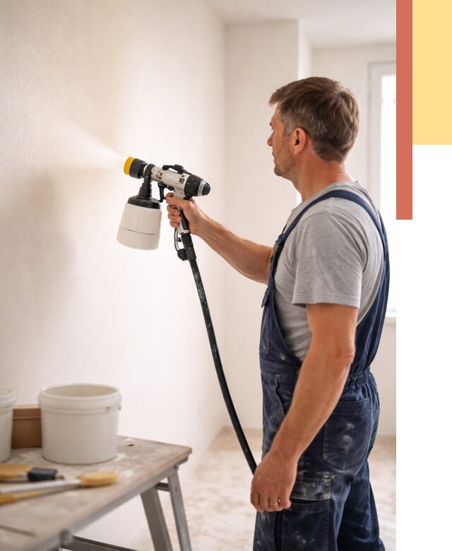 Покраска стен краскопультом в прохладном от 8125 руб. — механизированная покраска | ОТДЕЛОЧНИК-Прх