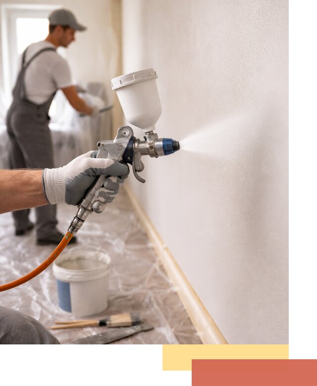Покраска стен краскопультом в прохладном быстро и качественно
