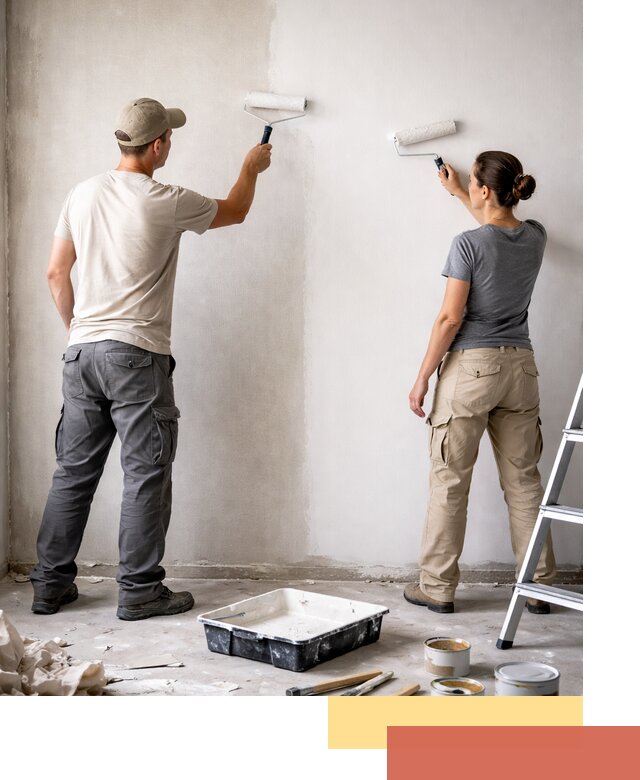 Окраска стен по стеклохолсту в прохладном качественно и долговечно