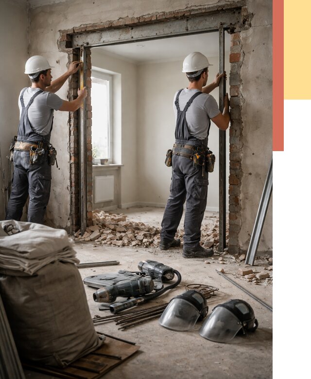 Расширение дверного проема в прохладном от 13541 руб. под ключ | ОТДЕЛОЧНИК-Прх