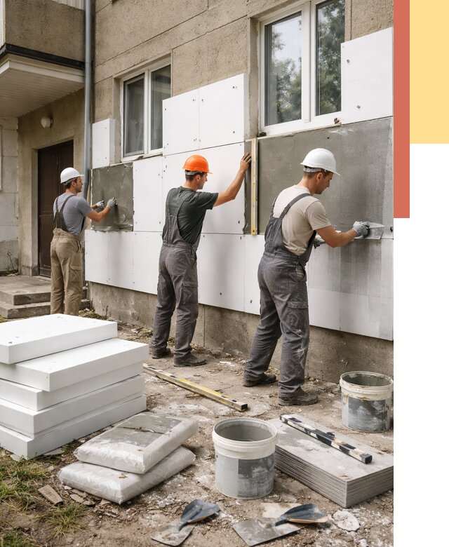 Утепление стен пенопластом в прохладном от 1896 руб. — недорого и под ключ | ОТДЕЛОЧНИК-Прх