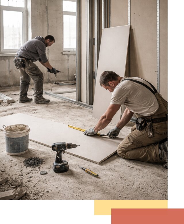 Кладка перегородок из ПГП под ключ в прохладном