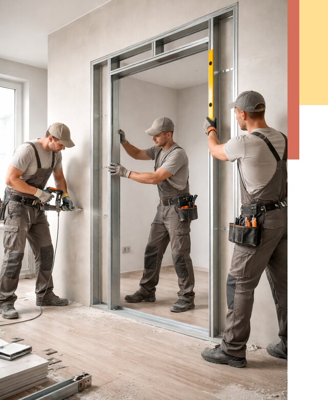 Устройство дверного проема в перегородке в прохладном от 4875 руб. под ключ | ОТДЕЛОЧНИК-Прх