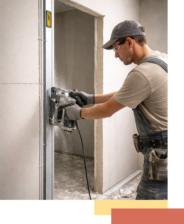 Устройство дверного проема в перегородке в прохладном