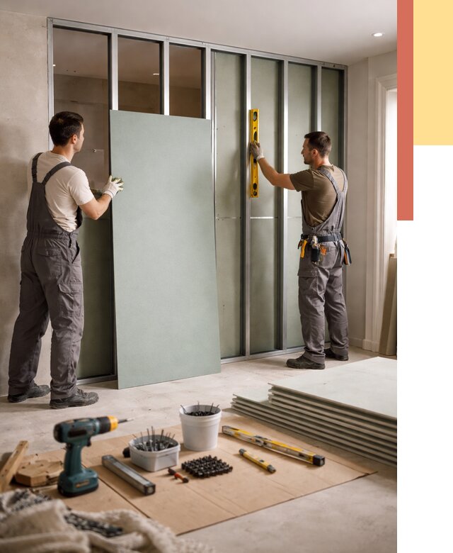 Перегородка из влагостойкого гипсокартона в прохладном от 5200 руб. — монтаж под ключ | ОТДЕЛОЧНИК-Прх