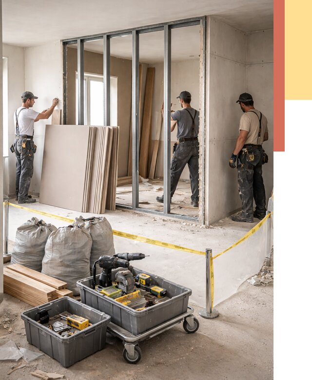 Перенос гипсокартонной перегородки в прохладном под ключ от 4875 руб. | Демонтаж и монтаж – ОТДЕЛОЧНИК-Прх