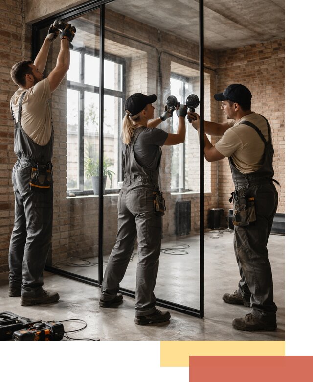 Стеклянные перегородки лофт — изготовление и монтаж в прохладном