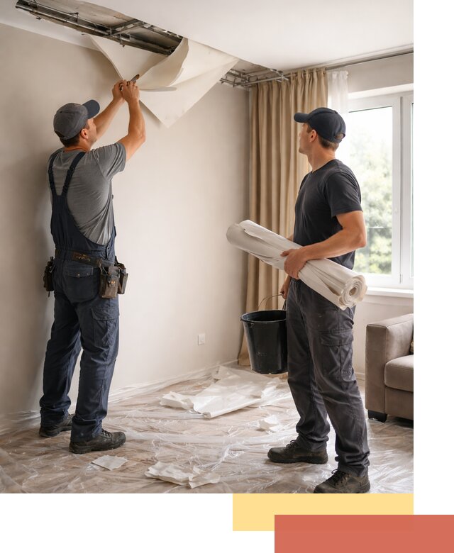 Демонтаж натяжного потолка в прохладном быстро и аккуратно