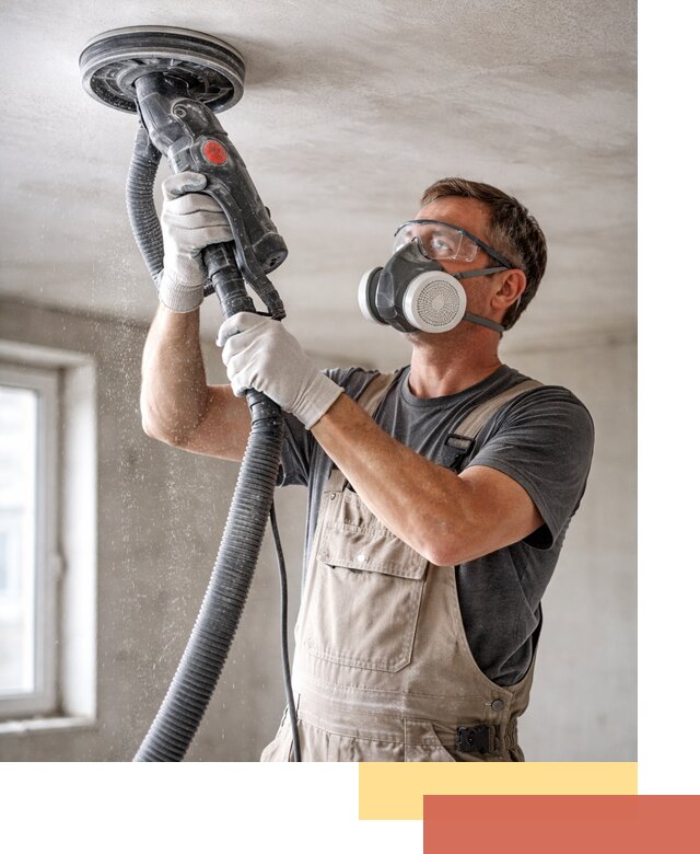 Шлифовка потолка в прохладном — качественная подготовка под отделку