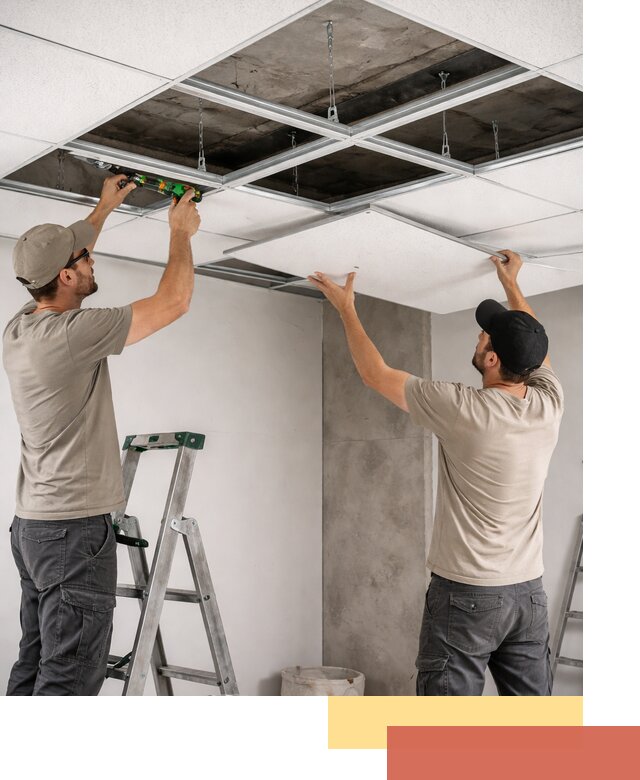 Монтаж потолка Армстронг под ключ в прохладном