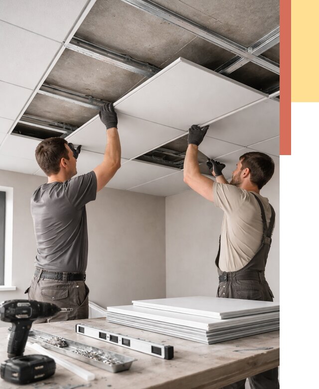 Монтаж кассетного потолка в прохладном от 4875 руб/м2 — установка и сборка | ОТДЕЛОЧНИК-Прх