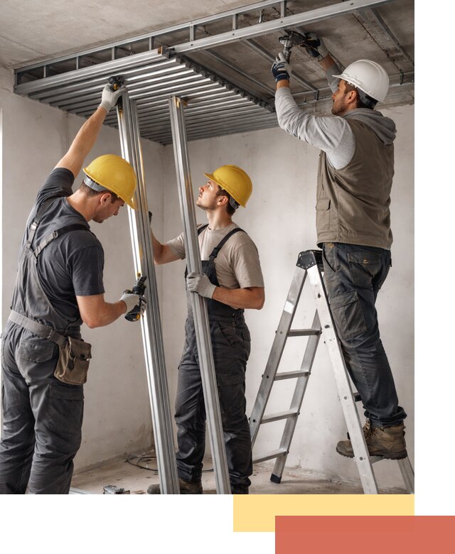 Монтаж реечного потолка под ключ в прохладном