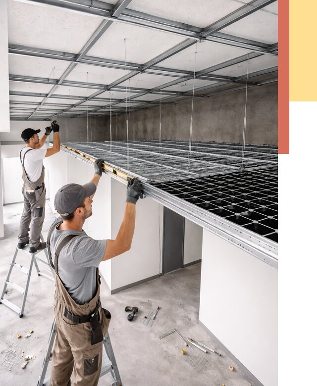 Монтаж потолка грильято в прохладном от 487 руб./м² — быстрая сборка под ключ | ОТДЕЛОЧНИК-Прх