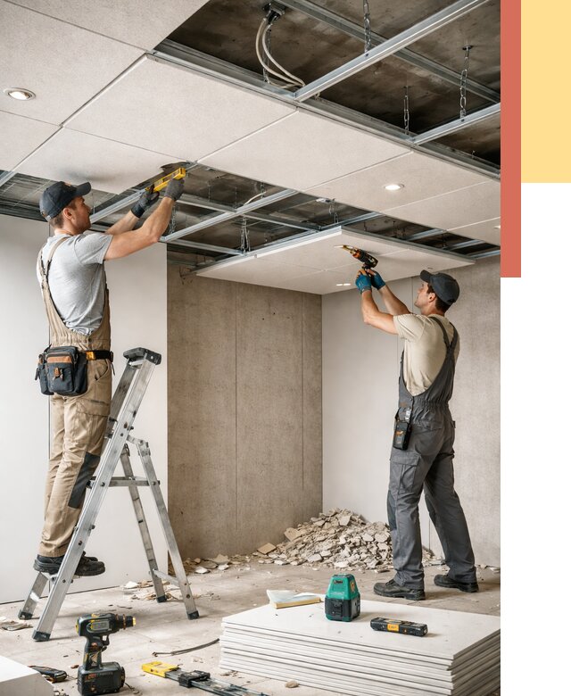 Монтаж акустического потолка в прохладном от 7041 руб/м2 — быстро и недорого | ОТДЕЛОЧНИК-Прх