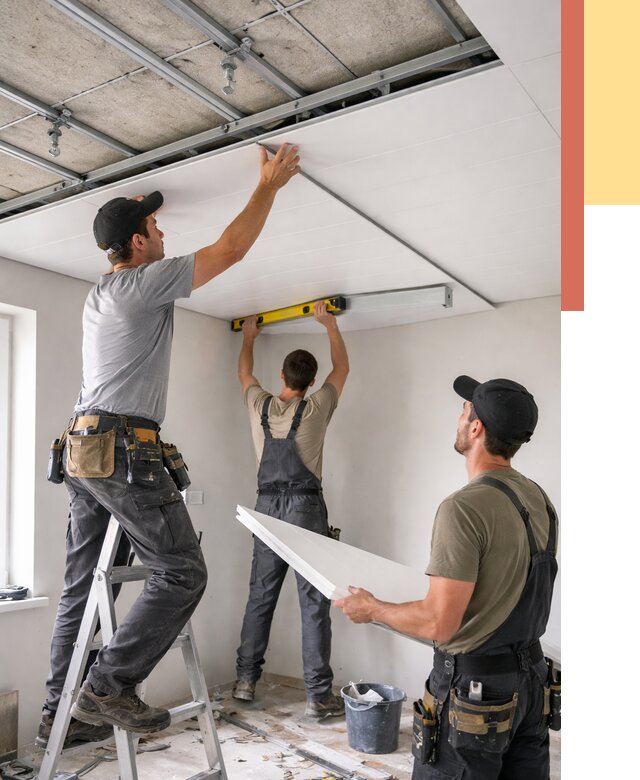 Монтаж потолка из ПВХ панелей в прохладном от 3792 руб./м2 — быстро и недорого | ОТДЕЛОЧНИК-Прх