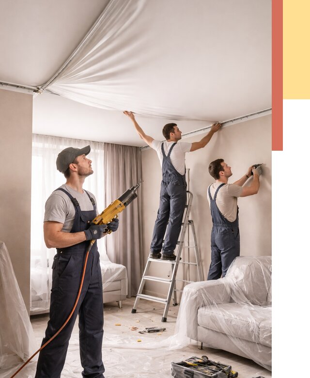 Установка натяжного потолка в прохладном от 4875 руб. | Быстро и недорого — ОТДЕЛОЧНИК-Прх