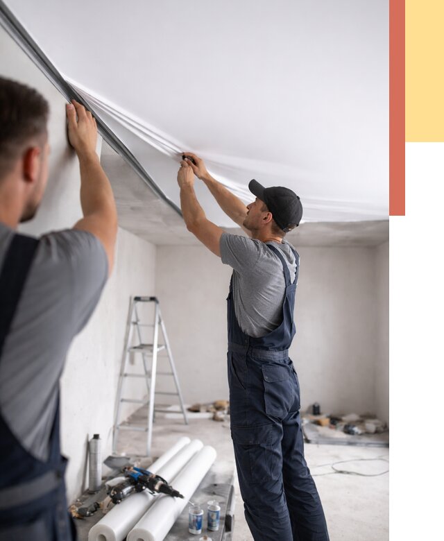 Монтаж матового натяжного потолка в прохладном от 4875 руб./м² — быстро и недорого | ОТДЕЛОЧНИК-Прх