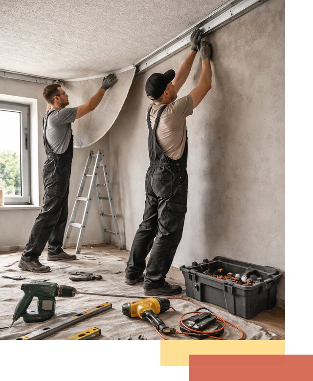 Монтаж фактурного натяжного потолка в прохладном качественно и быстро