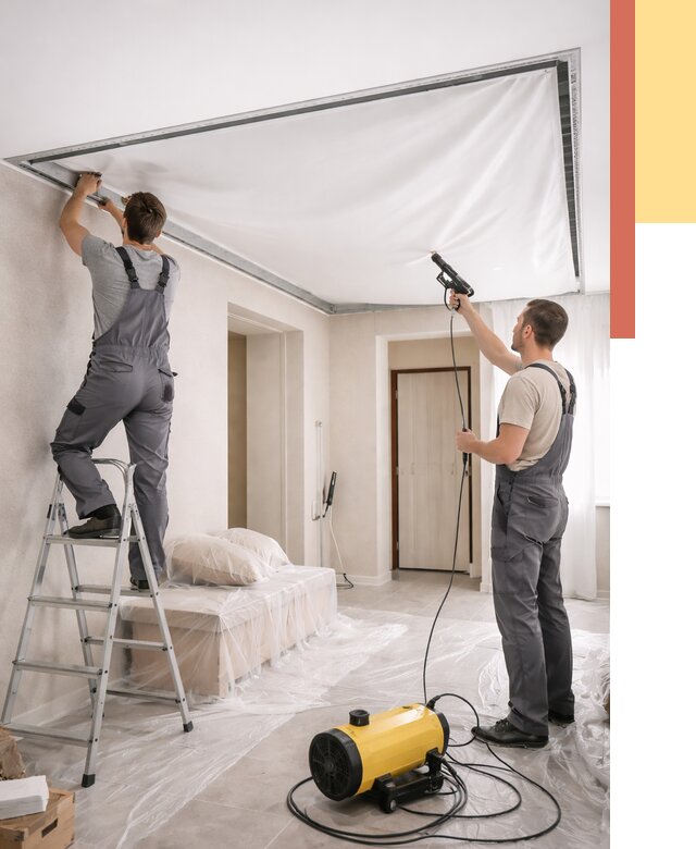 Монтаж натяжного потолка в прихожей в прохладном от 2871 руб. под ключ | ОТДЕЛОЧНИК-Прх