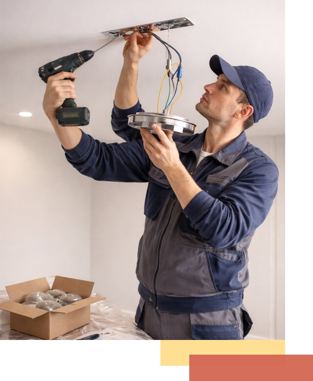 Установка люстры в натяжной потолок в прохладном